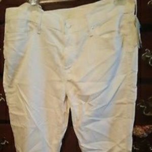 NWT Mothe white Looker ankle fray jeans 32